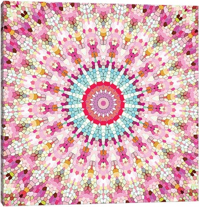 Arabesque - Gypsy In Summer Pink Canvas Art Print - Mandala Art
