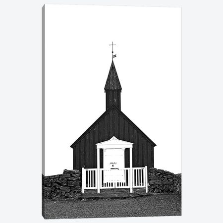 Black Church Iceland Budir Canvas Print #GEL110} by Monika Strigel Art Print