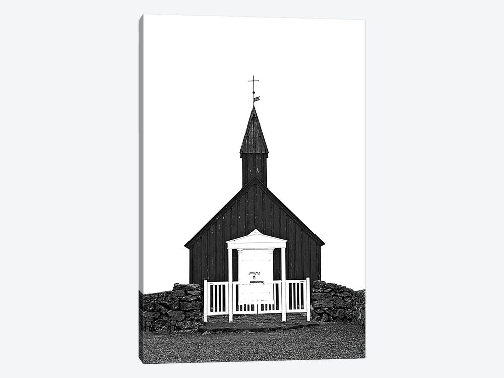 Black Church Iceland Budir by Monika Strigel 1-piece Art Print