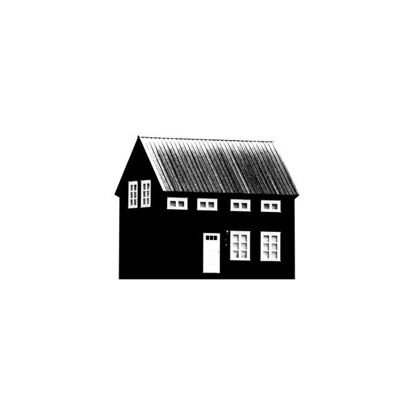 Iceland: Black House II In Iceland Square by Monika Strigel
