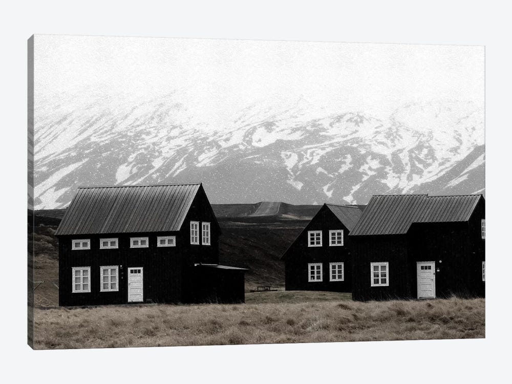 Black Houses Of Iceland II by Monika Strigel 1-piece Canvas Art