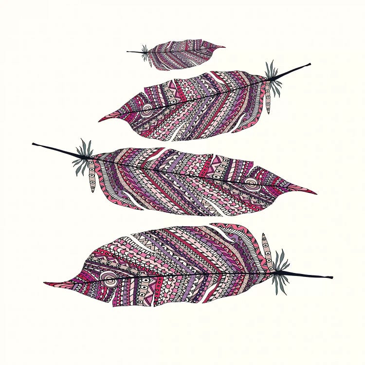 Aztec Feathers II Canvas Wall Art by Monika Strigel | iCanvas