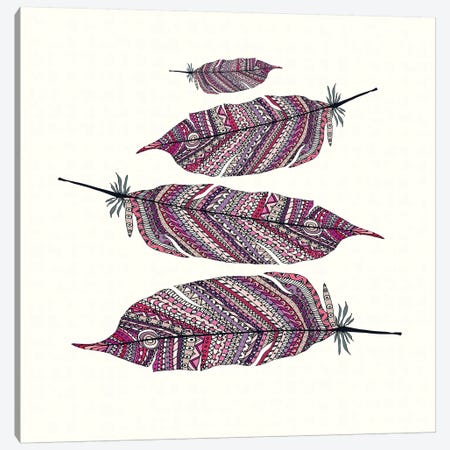 Aztec Feathers II Canvas Print #GEL14} by Monika Strigel Art Print