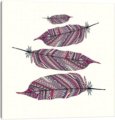 Aztec Feathers II Canvas Art Print - Feather Art