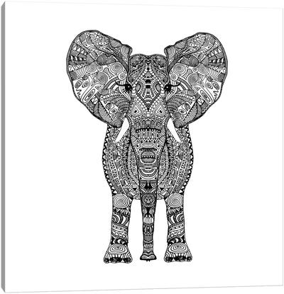 Aztec Elephant Canvas Art Print - Monika Strigel