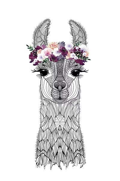 Alpacas: Flower Girl Alpaca by Monika Strigel