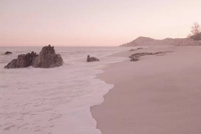 Rosegold Beach Morning by Monika Strigel framed canvas print