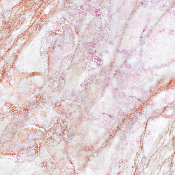 Agates, Geodes & Minerals: Rose Marble Square by Monika Strigel