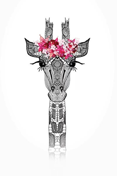 Minimalist Bohemian Decor: Flower Girl Giraffe by Monika Strigel