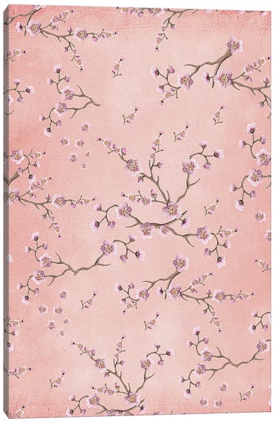 Sakura Love Blush VI Canvas Art Print - Cherry Blossom Art