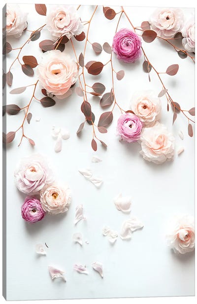Spring Flowers Bouquet Roses Canvas Art Print - Monika Strigel