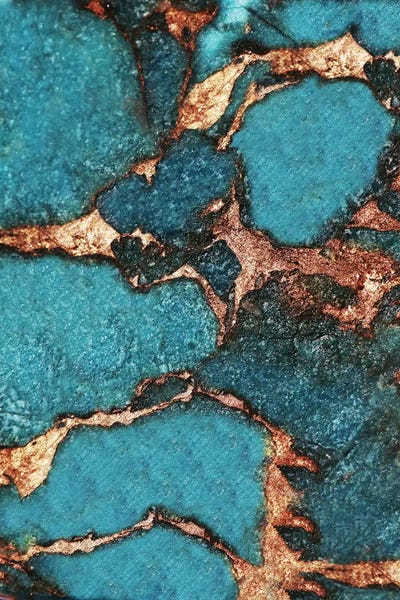 Blue & Gold: Gemstone And Gold - Dark Aqua by Monika Strigel