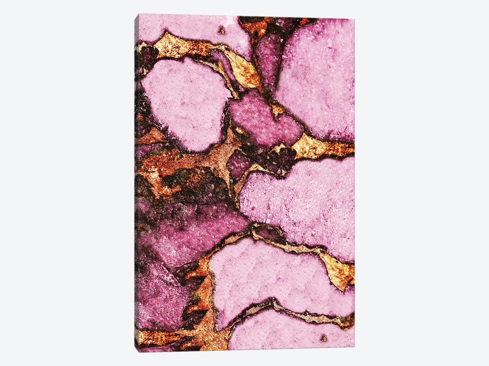 Gemstone And Gold - Dark Pink by Monika Strigel 1-piece Art Print
