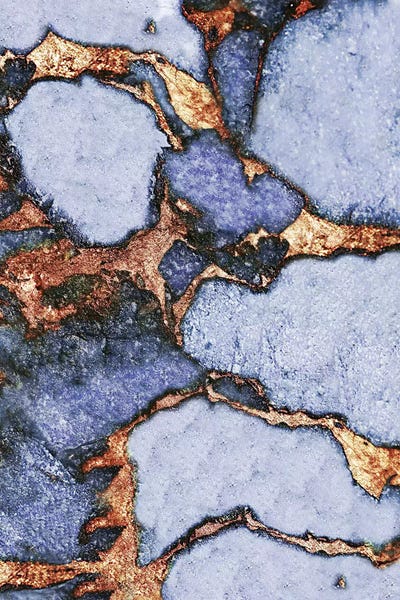 Blue & Gold: Gemstone And Gold - Pastel Baby Blue by Monika Strigel