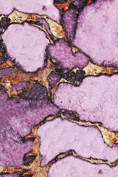 Blue & Gold: Gemstone And Gold - Pastel Lavender by Monika Strigel