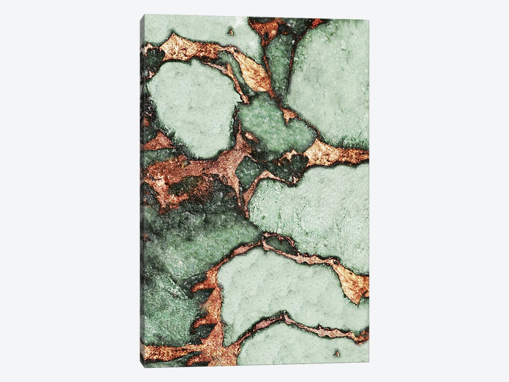 Gemstone And Gold - Pea Green 1-piece Canvas Wall Art