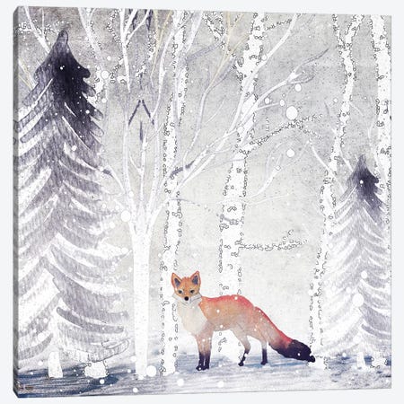 Mr. Winterfox Canvas Print #GEL46} by Monika Strigel Canvas Artwork