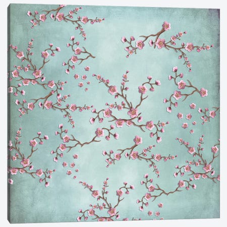 Sakura - Love Grey Canvas Print #GEL59} by Monika Strigel Canvas Artwork