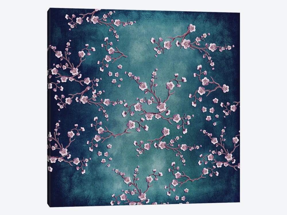 Sakura - Love Teal by Monika Strigel 1-piece Art Print