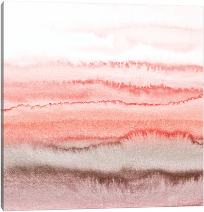 Within The Tide - Coral Dawn Canvas Art Print - Pantone Living Coral 2019