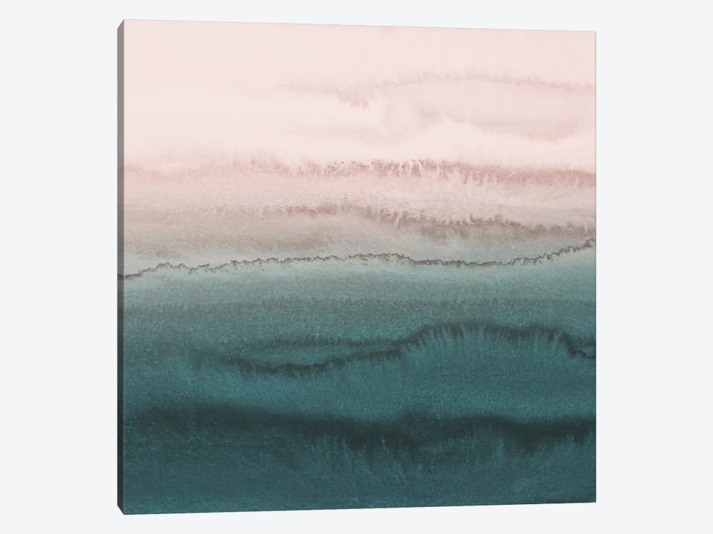 Within The Tide - Blush Meets Teal by Monika Strigel 1-piece Canvas Artwork