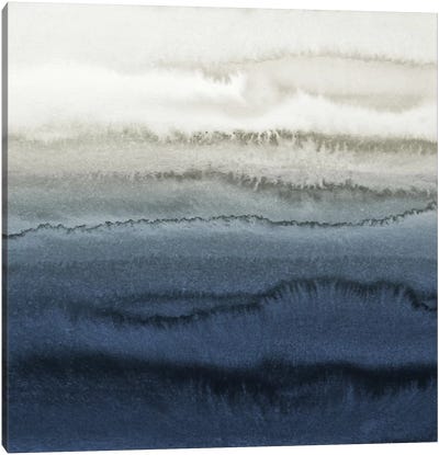 Within The Tide - Blue Crashing Waves Canvas Art Print - Zen Décor