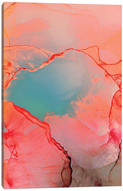 Better Together Living Coral Canvas Art Print - Monika Strigel