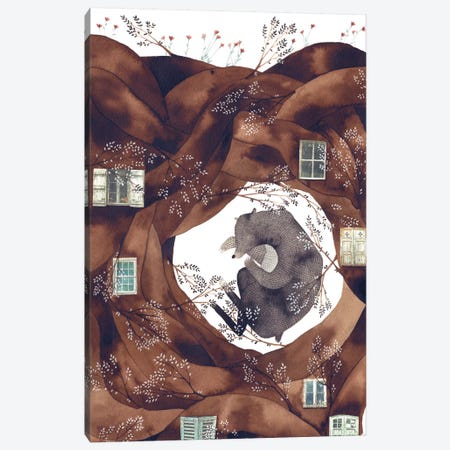 Forest Bear Canvas Print #GEM10} by Gemma Capdevila Canvas Print