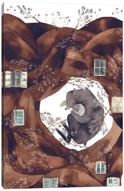 Forest Bear Canvas Art Print - Gemma Capdevila
