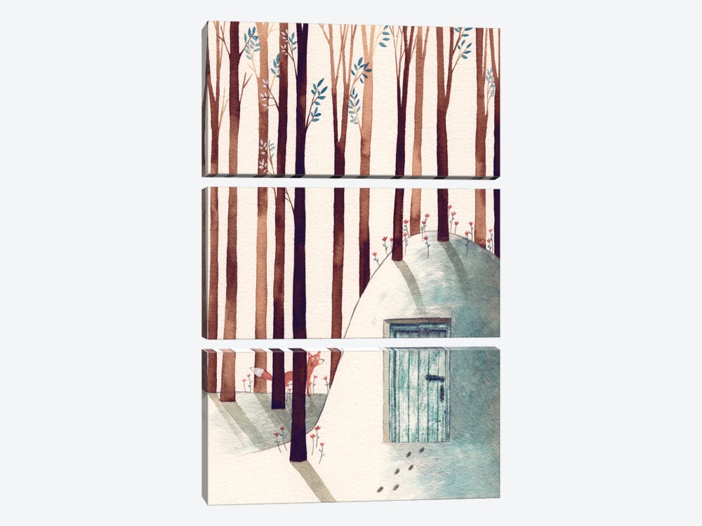 Forest Fox by Gemma Capdevila 3-piece Canvas Art Print