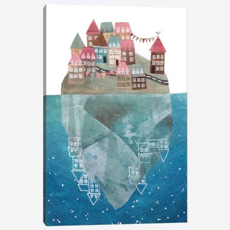 Iceberg Island Canvas Print #GEM17} by Gemma Capdevila Canvas Art