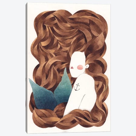 Mermaid Canvas Print #GEM24} by Gemma Capdevila Art Print