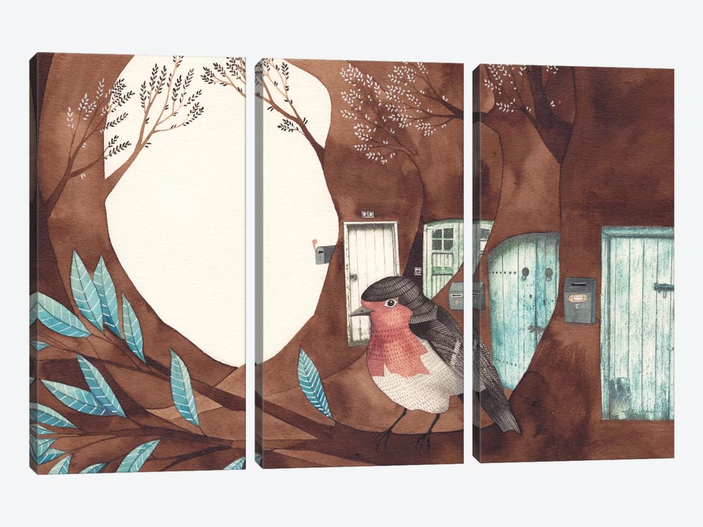 Robin by Gemma Capdevila 3-piece Art Print