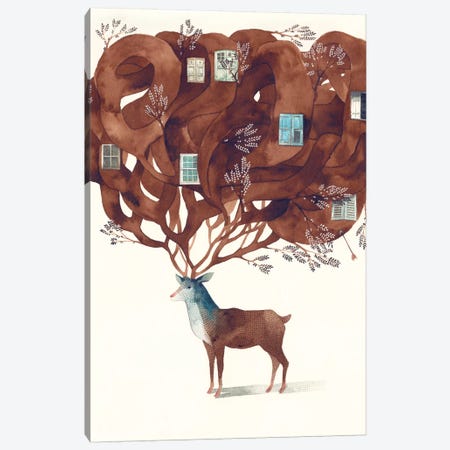 Deer Canvas Print #GEM6} by Gemma Capdevila Canvas Print