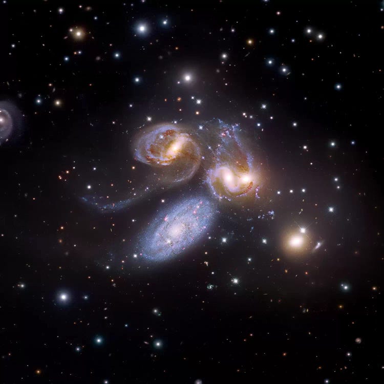 Stephan's Quintet, Compact Galactic Group In Pegasus Composite Image