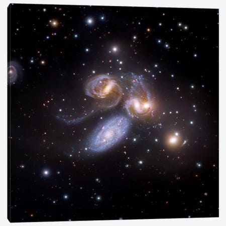 Stephan's Quintet, Compact Galactic Group In Pegasus Composite Image Canvas Print #GEN104} by Robert Gendler Canvas Artwork