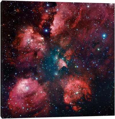The Cat Paw Nebula (NGC 6334) Canvas Art Print - Nebula Art