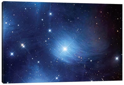 The Merope Nebula, A Reflection Nebula In Taurus Canvas Art Print - Nebula Art