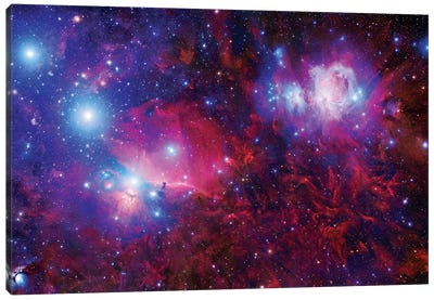 The Orion Deepfield Mosaic Canvas Art Print - Pantone Ultra Violet 2018