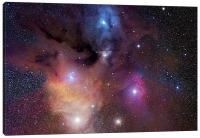 The Rho Ophiuchi Nebula Mosaic Canvas Art Print - Nebula Art