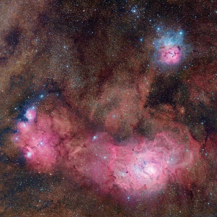 The Sagittarius Triplet Composite Image by Robert Gendler wall art