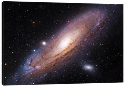 The Andromeda Galaxy (M31) Canvas Art Print - 3-Piece Astronomy & Space Art