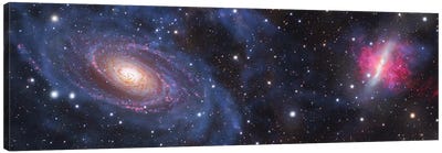 Bode's Galaxy (M81) & The Cigar Galaxy (M82) In Ursa Major Canvas Art Print - Robert Gendler