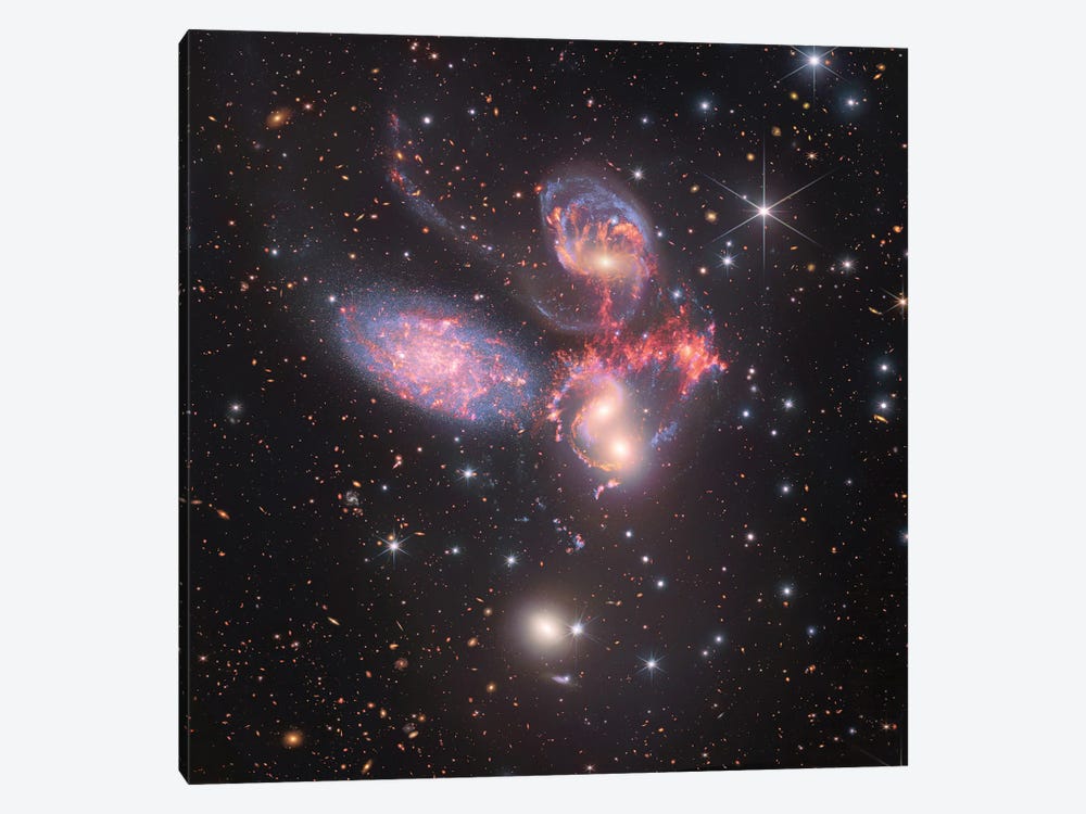 Stephan's Quintet, Compact Galactic Group In Pegasus by Robert Gendler 1-piece Canvas Art