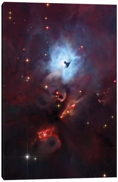 Emission & Reflection Nebula In Orion (NGC 1999) I Canvas Art Print - Nebula Art