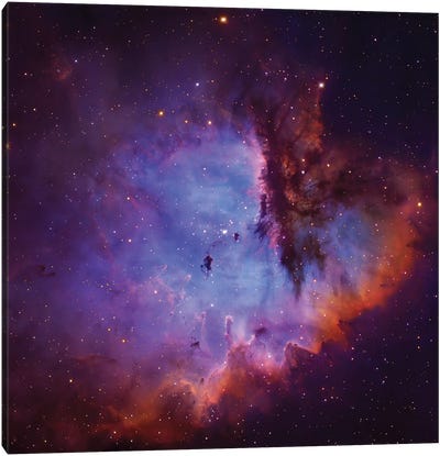 Emission Nebula and Open Cluster in Cassiopeia (NGC 281) Canvas Art Print - Nebula Art