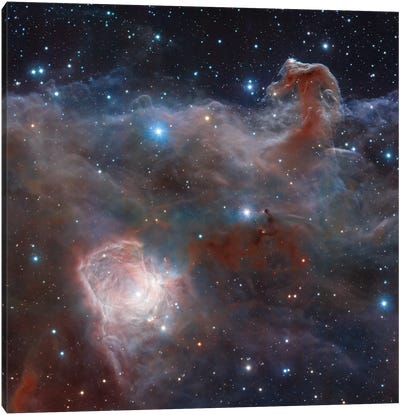 Horsehead Nebula Region In Infrared Light Canvas Art Print - Nebula Art
