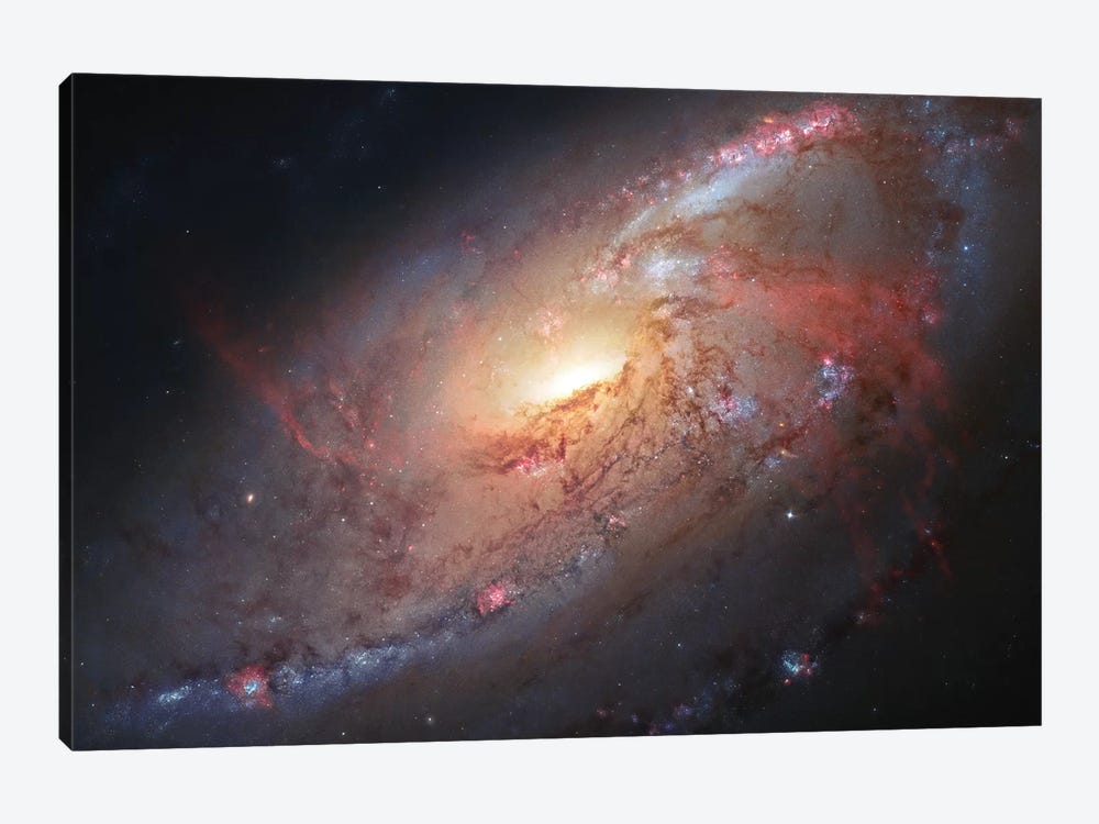 M106, Spiral Galaxy In Canes Venatici II by Robert Gendler 1-piece Canvas Art Print