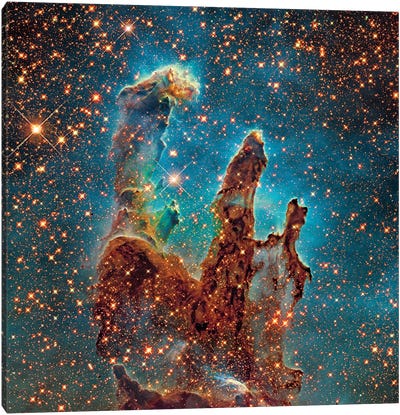 M16, The Eagle Nebula (NGC 6611) II Canvas Art Print - Kids Astronomy & Space Art