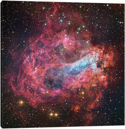 M17, Swan, Omega, Horseshoe, Lobster Nebula (NGC 6618) Canvas Art Print